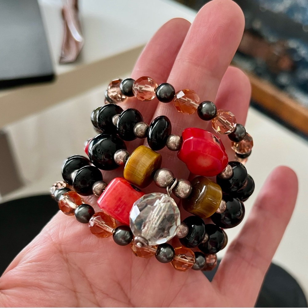 Elegant Multicolor Beaded Bracelet Set